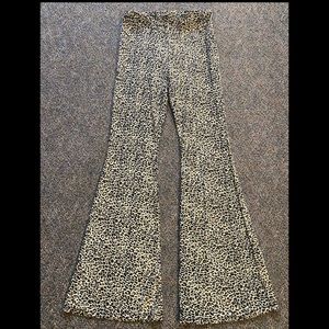 Leopard flare pants